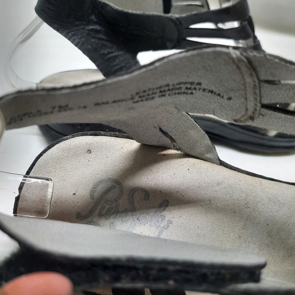 Pure sole Darla leather black ankle strap sandal 7 - Picture 5 of 7